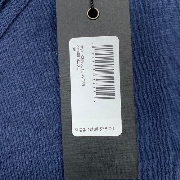 John Varvatos Star USA V-Neck T-Shirt Mens Size XL Blue Short Sleeve NEW - Picture 5 of 8